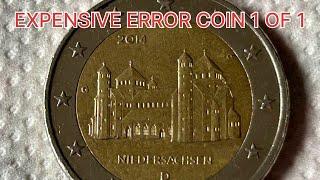 2 EURO COIN GERMANY 2014 NIEDERSACHEN ERROR 1 OF 1