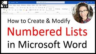 How to Create and Modify Numbered Lists in Microsoft Word