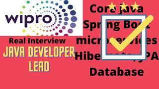 Wipro Live java developer interview questions and answers