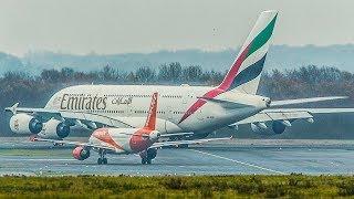 AIRBUS A320 OVERTAKES an AIRBUS A380 in a TRAFFIC JAM and DEPARTS first (4K)