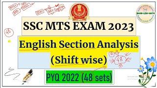  টার্গেট SSC MTS 2023/ SSC MTS & Havaldar PYQ 2022/ SSC MTS English Class in Bengali #banglishmath