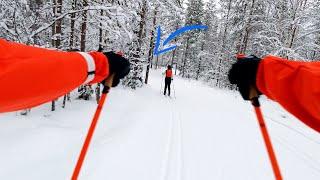 Cross country skiing in Finnish Lapland (Pyhä)