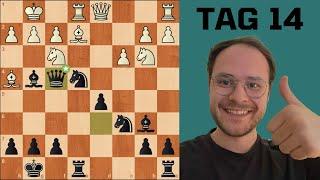 Ich spiele jeden Tag Schach bis 2200 ELO - Tag 14