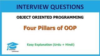 Four Pillars of OOP | Interview Questions | Object Oriented Programming | (Urdu + Hindi)