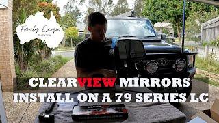 Clearview Mirrors Next Gen Install 79 series landcruiser