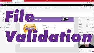 PowerApps File Upload Validation