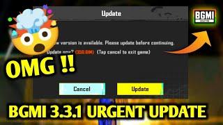 BGMI 3.3.1 URGENT UPDATE TODAY | BGMI NEW UPDATE NOTICE | HOW TO UPDATE 3.3.1 IN BGMI