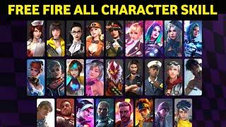 FREE FIRE ALL CHARACTER ABILITY | FREE FIRE ALL CHARACTER SKILL | BEST GOLD CHARACTER SKILL |