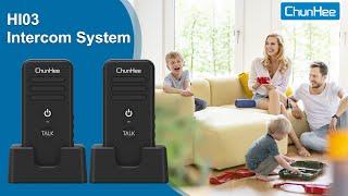 ChunHee HI03 Intercoms Wireless System for Home-Basic Operation