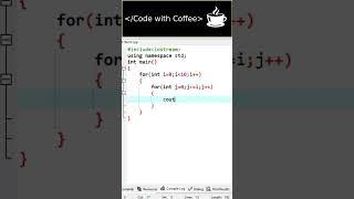 Star Pattern using for loop in C++ | Short | #starpatterns #coding #programming