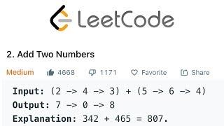 LeetCode Add Two Numbers Solution Explained - Java