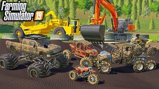 RICH REDNECK MUD FEST! (MASSIVE MUD BOG!) | (ROLEPLAY) FARMING SIMULATOR 2019