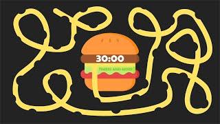 30 Minute Burger  Bomb Timer [ GIANT BURGER EXPLOSION ]