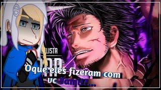 Capitães+Rei mago React ao rap do Yami Sukehiro //duelista// (Black Clover) ||gacha club||