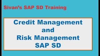 SAP SD Credit Management & Risk Management | Sivan's SAP SD Training | FD32 VKM3