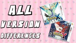 All Version Differences in Pokemon X and Y