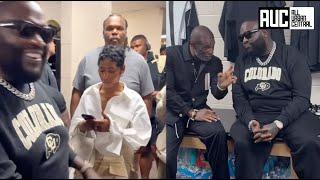 Rick Ross Brings Mystery Girlfriend In Colorado Football Locker Room To Meet Deion Sanders