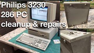 Philips P3230 286 retro PC cleanup and repair challenge