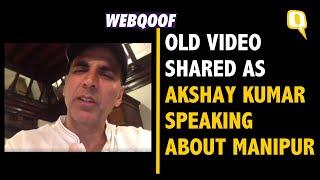 Old Video of Akshay Kumar's Statement Falsely Linked to Manipur | Fact Check