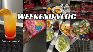 FACETIME VLOG | No edits + cooking for friends + Valentine’s day basket + more