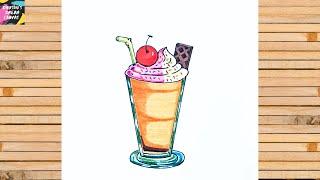 Ice Cream Sundae Drawing Tutorial | Step-by-Step Easy Drawing for Beginners