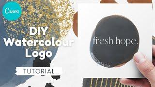 Create a Logo in Canva Tutorial | How to make a Professional Watercolour Logo