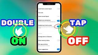 How to Enable Double tap Screen On Off Android