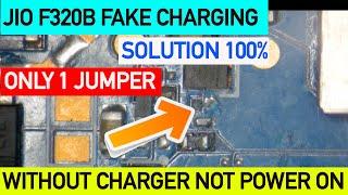 (हिंदी मैं) JIO F320B FAKE CHARGING & WITHOUT CHARGER CAN'T TURN ON | SOLUTION 100%