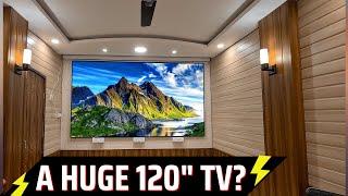 A Huge 120 inch TV? BIGVUE Fixed Frame Premium ALR Projector Screen | Best ALR Projector Screen 2021