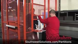 Wire Partition Security Cages for Truck Drivers Entering the Shipping and Receiving Dock Area