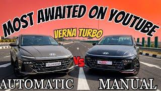 Hyundai  Verna Turbo  Vs Hyundai Verna Turbo  [Drag Race] {DCT Vs ManuaL}