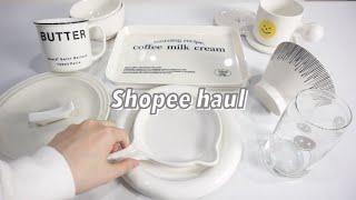 Shopee haul | peralatan makan aesthetic | unboxing piring dan gelas | aesthetic tableware