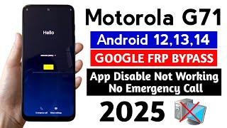 Moto G71 5G Google frp bypass :- Android 12,13,14  Latest security update 2025.