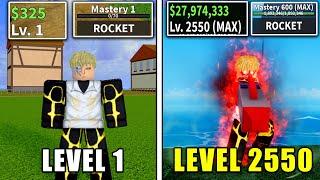 Beating Blox Fruits as Genos ! Level 1 Max Level 2550 | Full Human V4 Awekening