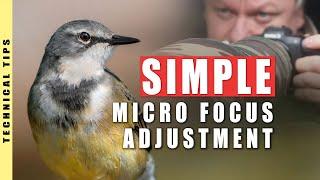 SIMPLE MICRO FOCUS ADJUSTMENT FOR SHARPER DSLR IMAGES (CANON EXAMPLE)