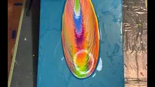 We are Family! Pride Month Collab - Rainbow Waterfall Pour / Fluid Art / Acrylic Pouring Tutorial