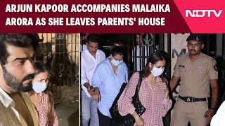 Malaika Arora Father Death | Arjun Kapoor Accompanies Malaika Arora As She Leaves Parents' House