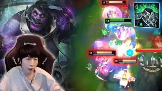 XiaoChaoMeng : His 9K HP Mundo is UNKILLABLE - Engsub