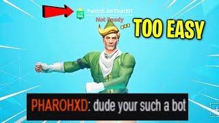 I put Twitch in my Fortnite name and used CODENAME ELF... (TOXIC)