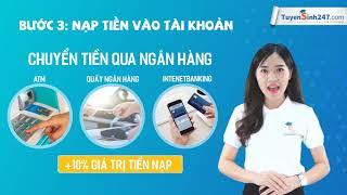 Các cách nạp tiền trên trang Tuyensinh247.com - Học trực tuyến online