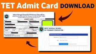 How to Download Primary TET Admit Card 2022 | TET Exam Admit Card Download 2022