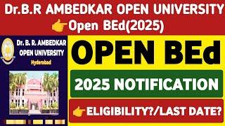 Open BEd Notification in DR BR Ambedkar Open University@StudentUpdates247