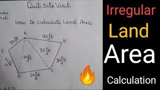 How to calculate Irregular land area? #Area-Calculation