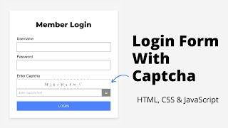 Create Login Form with Captcha using HTML, CSS & JavaScript