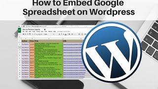 How to Embed Google Spreadsheet on Wordpress