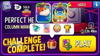 Perfect Heist Column Mania+Gimme Green Solo Challenge/11500 Score/Match Masters/Play 2 Boosters