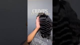 Old Hair Back To Life w/ Crimps 🫶 #hairstyle #hairtutorial #naturalhair #shortvideo #crimps