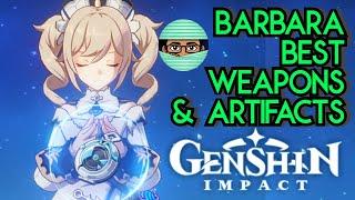 Barbara Best Artifacts and Weapons | Best Free to Play Healer | | Genshin Impact