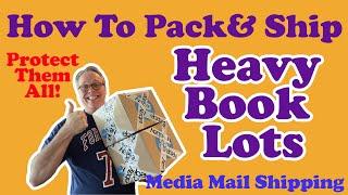 How to Package and Ship Heavy Books with Media Mail!  Selling Book Sets on eBay!  USPS shipping!