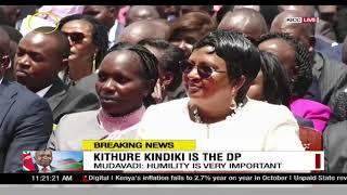 DP Professor Kithure Kindiki addresses the nation after being sworn in as the Deputy President